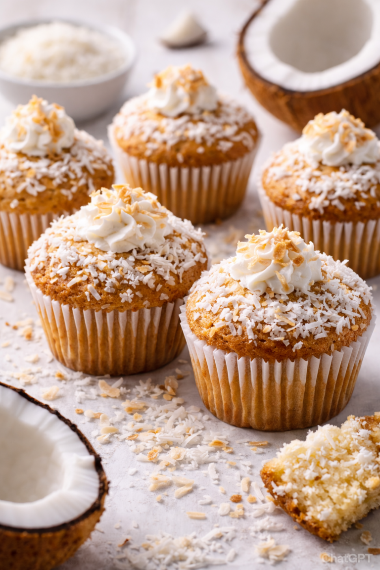 Μάφιν Καρύδας Χωρίς Αλεύρι & Χωρίς Ζάχαρη – Αφράτα και Υγιεινά