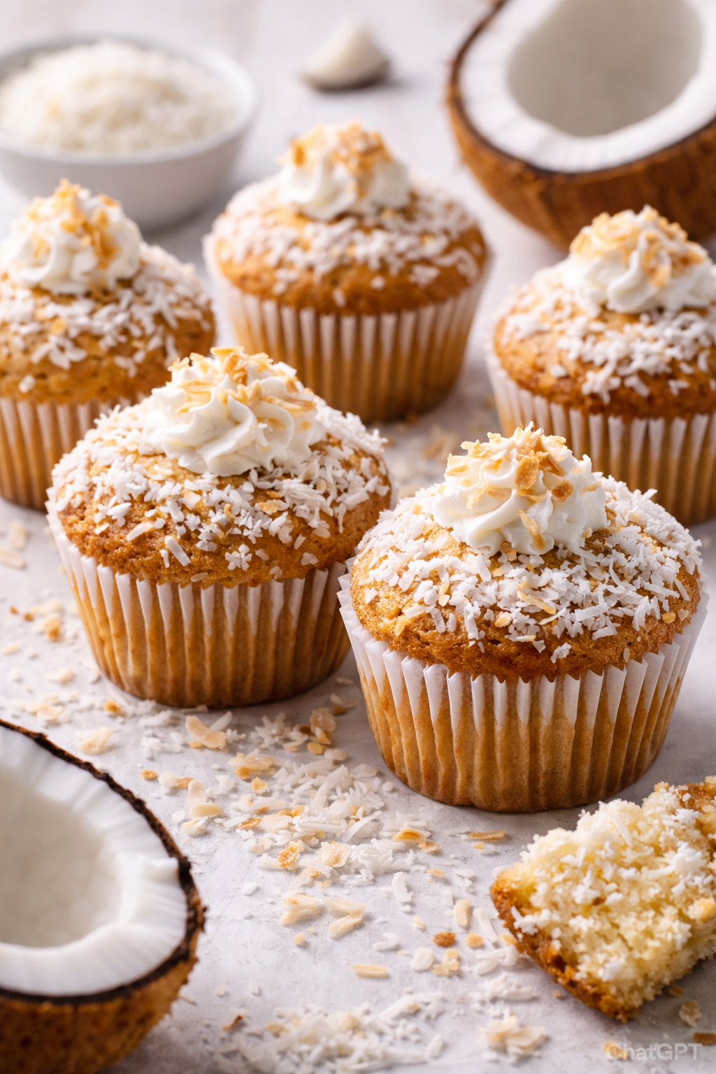 Μάφιν Καρύδας Χωρίς Αλεύρι & Χωρίς Ζάχαρη – Αφράτα και Υγιεινά